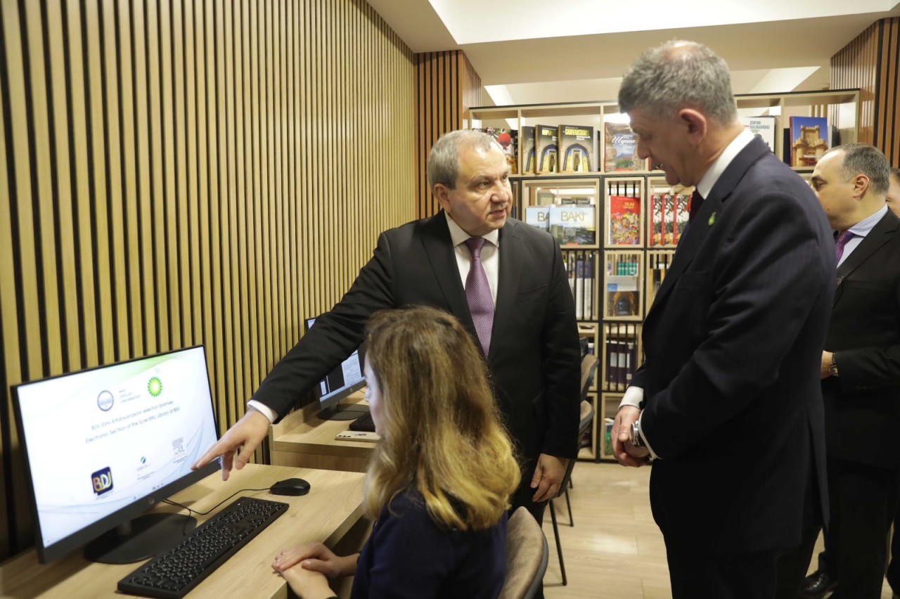 BDU Elmi Kitabxanasının elektron bölməsinin bp-nin dəstəyi ilə yenidənqurulmadan sonra açılışı oldu (FOTOLAR)